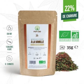 Infusion bio CBD " Rooibos vanille" 35g - Pop CBD